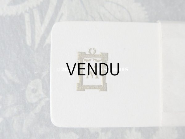 画像3: アンティーク モノグラム入り 小さなカード 10枚のセット (3)