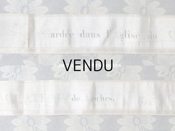 画像3: 1846年 アンティーク  シルク製リボン　コミュ二オン (3)