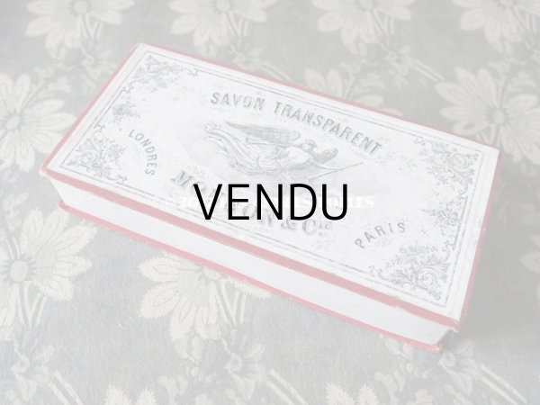 画像3: 19世紀末 アンティーク ソープボックス 天使と薔薇 SAVON TRANSPARENT - MOUSON & Cie.. - (3)