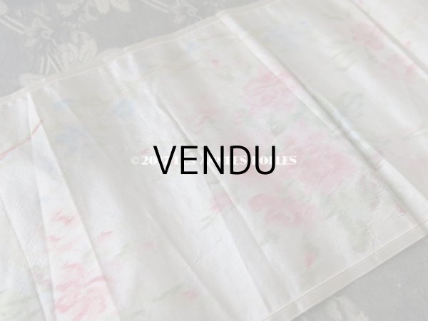 画像5: 19世紀 アンティーク シルク製  ぼかし織り 花模様 幅広リボン 1.75m (5)