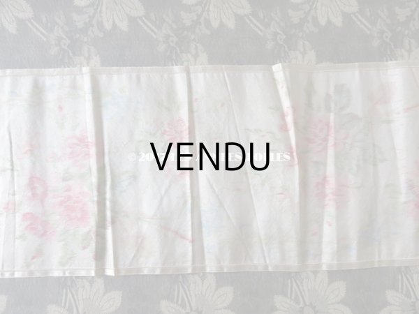 画像3: 19世紀 アンティーク シルク製  ぼかし織り 花模様 幅広リボン 1.75m (3)