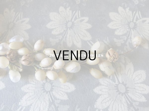 画像12: 19世紀 アンティーク 吹き硝子製 ワックスフラワーのヘッドリース & ブローチ2点 ウェディング 結婚式 ティアラ (12)