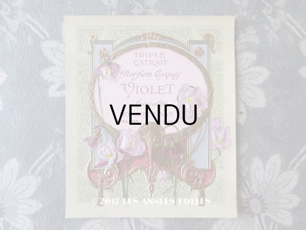 画像1: アンティーク パフュームラベル 菫 PARFUM EXQUIS VIOLET -HONORE PAYAN- (1)