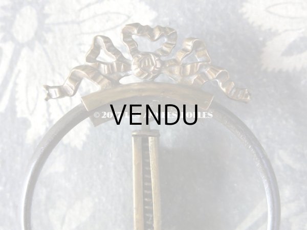 画像4: アンティーク メタル製 とても小さなフォトフレーム リボン (4)