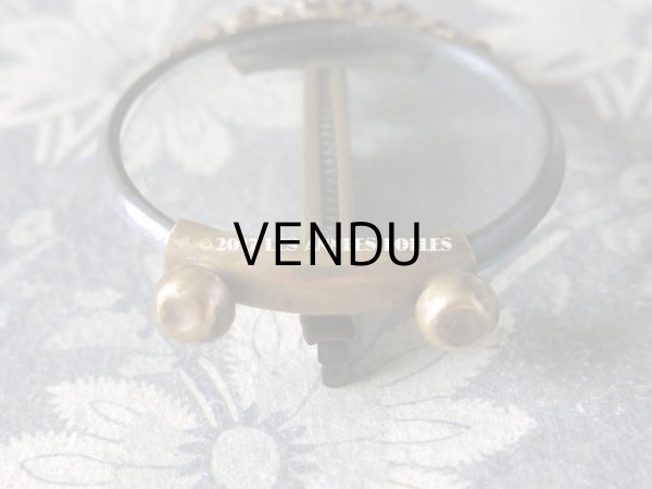 画像5: アンティーク メタル製 とても小さなフォトフレーム リボン (5)