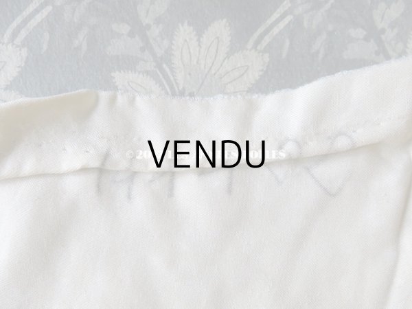 画像8: 1920年代 アンティーク ファブリック シルク製ベルベット アイボリー色 92cm×46cm (8)