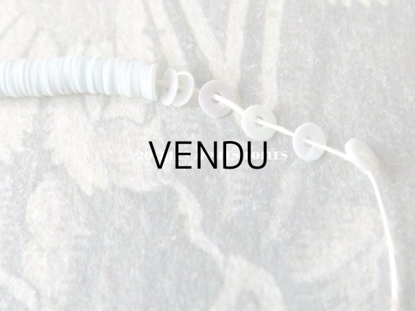 画像4: 1900年代 アンティーク ゼラチン製 極小2.5mm スパンコール ミルキーブルー オーロラ加工 (4)