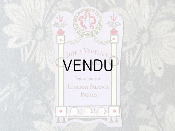 画像1: アンティーク パフュームラベル LOTION VEGETALE AU JAUNE D'OEUF - LORENZY-PALANCA PARIS - (1)