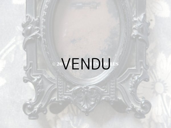 画像3: 19世紀 ナポレオン3世 アンティーク 木製 フォトフレーム 薔薇のガーランド (3)