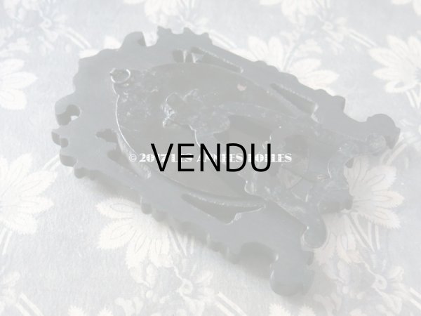 画像6: 19世紀 ナポレオン3世 アンティーク 木製 フォトフレーム 薔薇のガーランド (6)