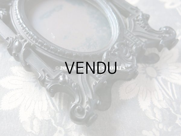 画像5: 19世紀 ナポレオン3世 アンティーク 木製 フォトフレーム 薔薇のガーランド (5)