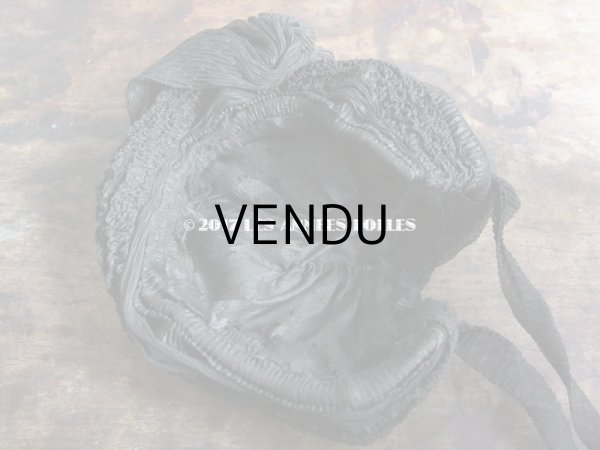 画像6: 1900年代 アンティーク 帽子 クレープ素材 (6)