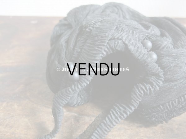 画像10: 1900年代 アンティーク 帽子 クレープ素材 (10)