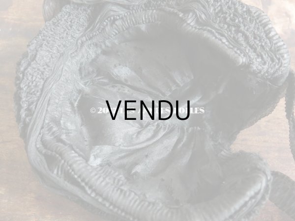 画像7: 1900年代 アンティーク 帽子 クレープ素材 (7)