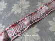 画像1: 19世紀 アンティーク シルク製  ジャガード織 リボン 薔薇模様 0.95m (1)