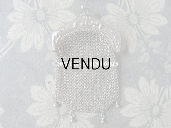 画像3: 1900年代 アンティーク シルバー製 鈴蘭 メタルメッシュのコインケース アールヌーヴォー (3)