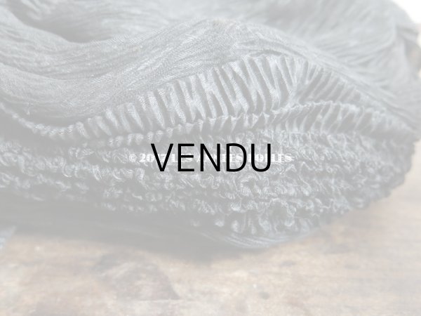 画像9: 1900年代 アンティーク 帽子 クレープ素材 (9)