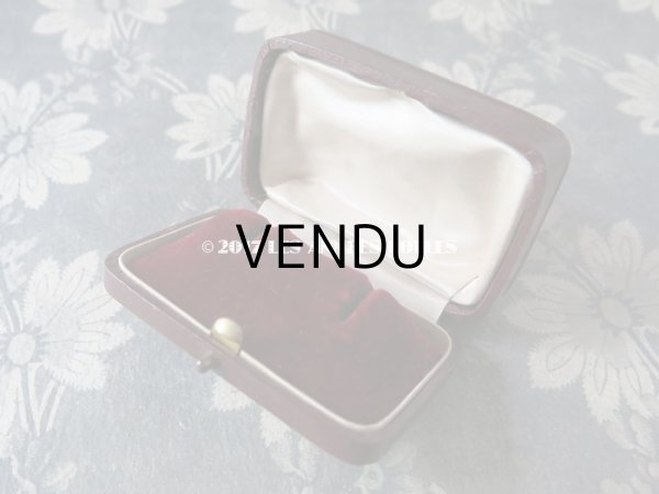 画像7: アンティーク ジュエリーボックス 金彩入り ボルドー (7)