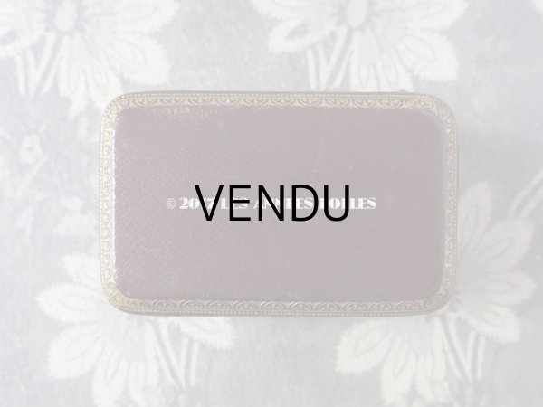 画像3: アンティーク ジュエリーボックス 金彩入り ボルドー (3)