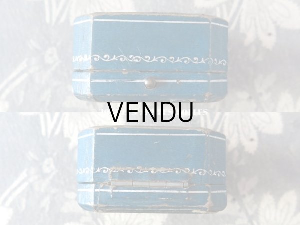 画像7: アンティーク ジュエリーボックス ブルー (7)