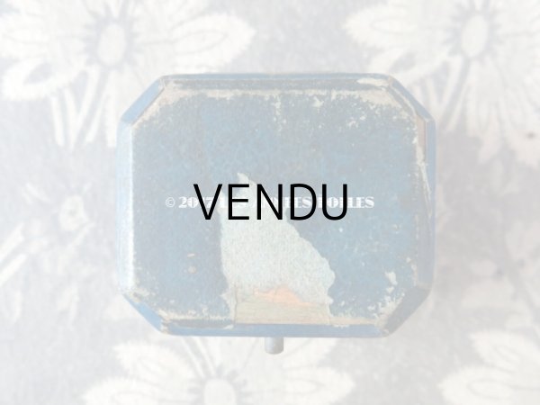 画像3: アンティーク ジュエリーボックス ブルー (3)