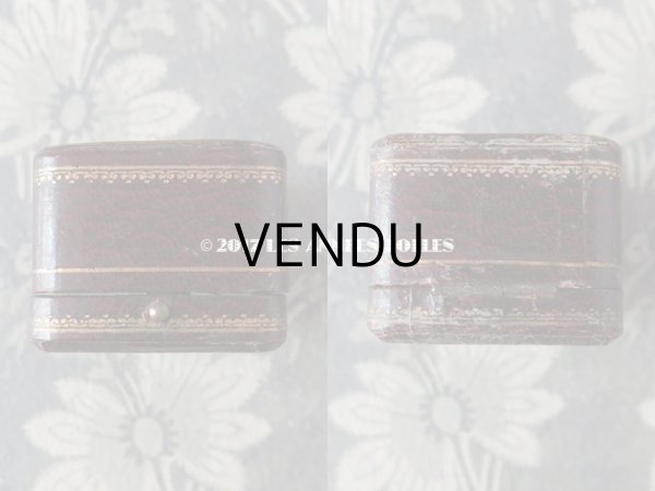 画像8: アンティーク ジュエリーボックス ボルドーブラウン (8)