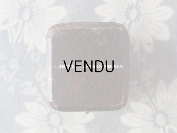 画像4: アンティーク ジュエリーボックス ボルドーブラウン (4)