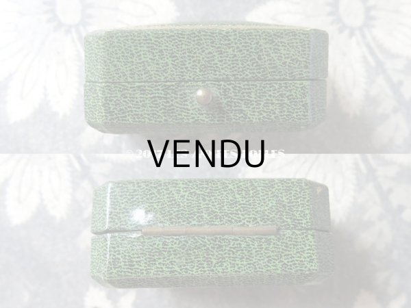 画像4: アンティーク ジュエリーボックス グリーン (4)