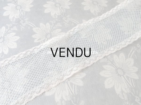 画像7: 1900年代 アンティーク 淡いブルーのチュールレース  (7)