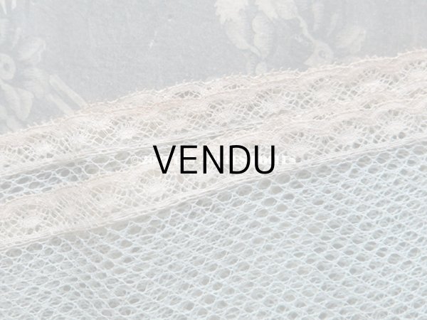 画像9: 1900年代 アンティーク 淡いブルーのチュールレース  (9)