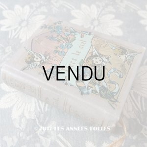 画像: 1914年 アンティーク 本　天使&勿忘草のブーケ VERS LE CIEL