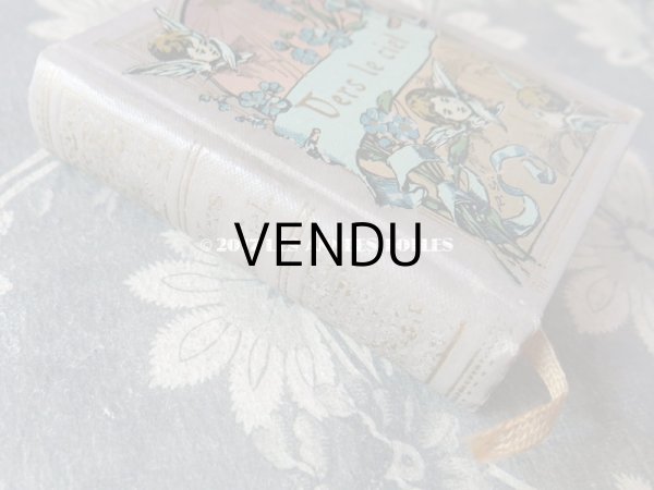 画像4: 1914年 アンティーク 本　天使&勿忘草のブーケ VERS LE CIEL (4)