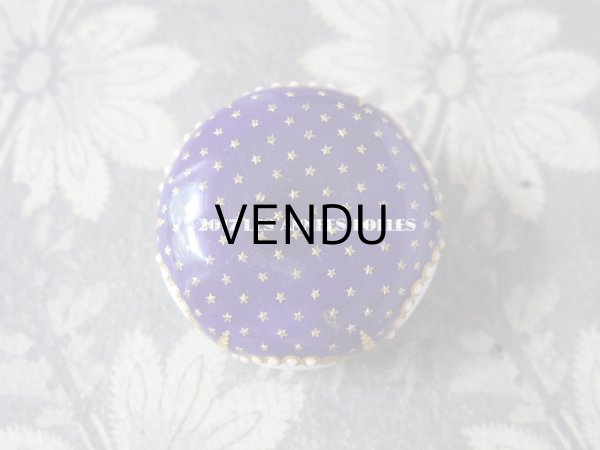 画像4: 19世紀 アンティーク  パールの飾り付 ピルケース 青紫のエナメル＆花のガーランド (4)