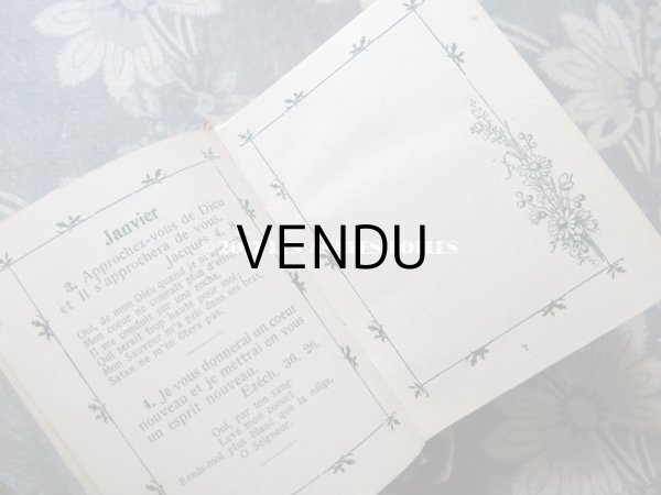 画像8: 1914年 アンティーク 本　天使&勿忘草のブーケ VERS LE CIEL (8)