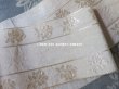 画像4: 19世紀末 アンティーク シルク製リボン 薔薇模様 オフホワイト  (4)