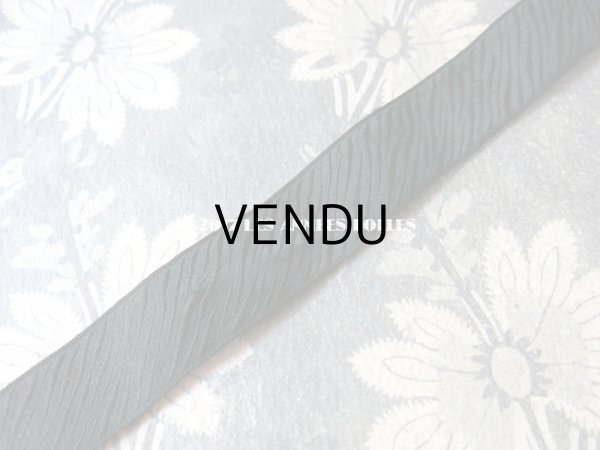 画像6: 19世紀末 アンティーク シルク製 クレープリボン 1.5m CREPE DEUIL BORDS PERLES PATRON EXTRA (6)