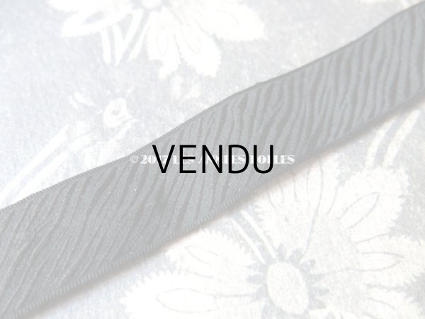 画像4: 19世紀末 アンティーク シルク製 クレープリボン 1.5m CREPE DEUIL BORDS PERLES PATRON EXTRA (4)