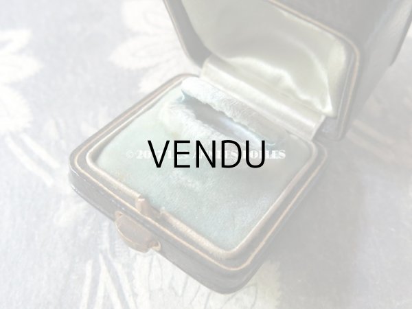 画像7: アンティーク 本革 ジュエリーボックス  ボルドー＆ブルー (7)