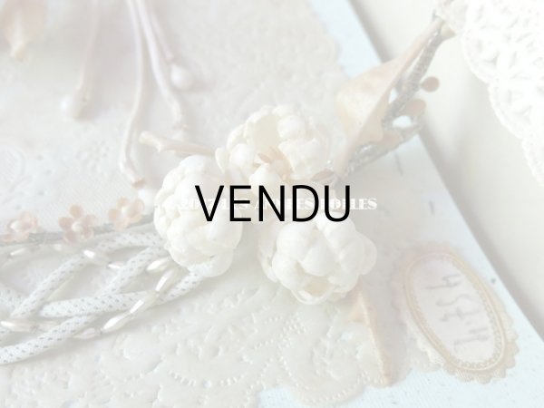 画像11: 未使用 1920年代 箱入り アンティーク 薔薇のワックスフラワーのヘッドリース & ブローチ2点のセット ウェディング 結婚式 ティアラ 20 (11)