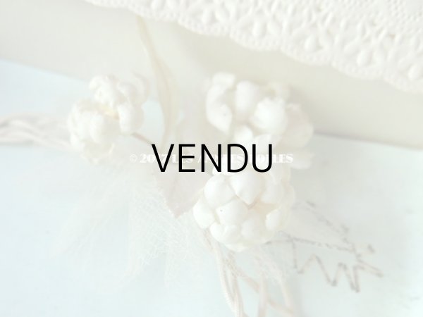 画像6: 未使用 1920年代 箱入り アンティーク 薔薇のワックスフラワーのヘッドリース  ウェディング 結婚式 ティアラ (6)