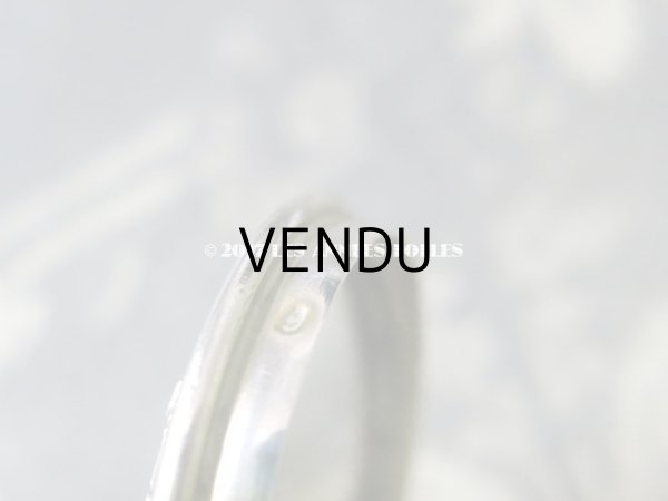 画像6: アンティーク シルバー製 パウダーケース リボンと薔薇のガーランド モノグラム (6)