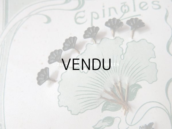 画像5: 1900年代 アンティーク エパングル 48ピース フレンチジェット＆クリスタル EPINGLES TOILETTE (5)