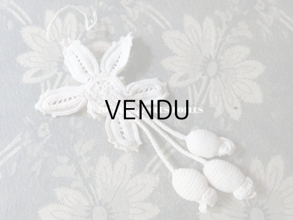 画像7: 1920年代 アンティーク クロシェ編み 花のモチーフ  (7)