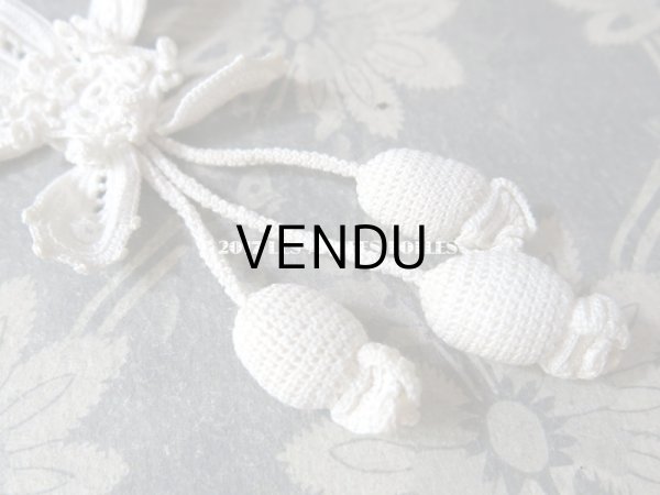 画像4: 1920年代 アンティーク クロシェ編み 花のモチーフ  (4)