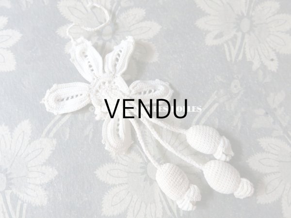 画像5: 1920年代 アンティーク クロシェ編み 花のモチーフ  (5)