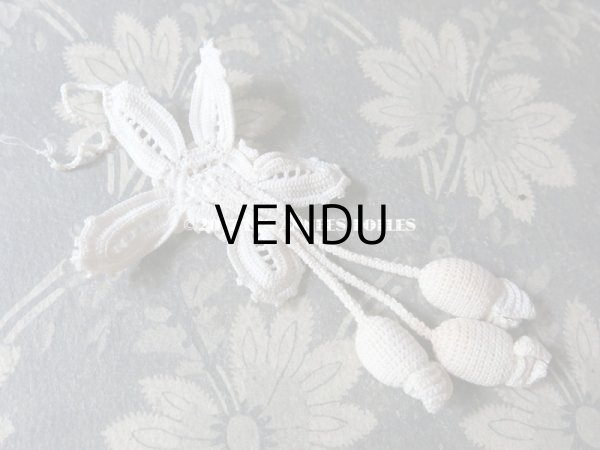 画像12: 1920年代 アンティーク クロシェ編み 花のモチーフ  (12)