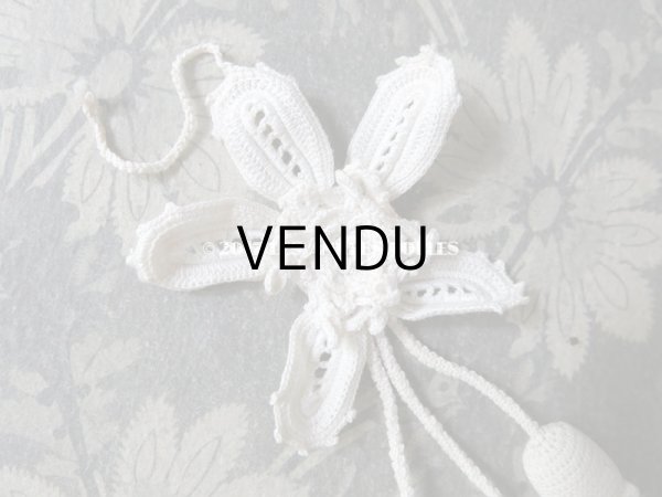 画像3: 1920年代 アンティーク クロシェ編み 花のモチーフ  (3)