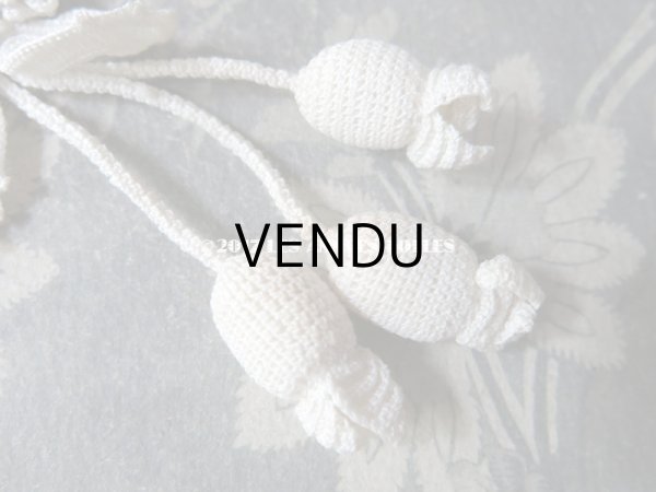 画像11: 1920年代 アンティーク クロシェ編み 花のモチーフ  (11)