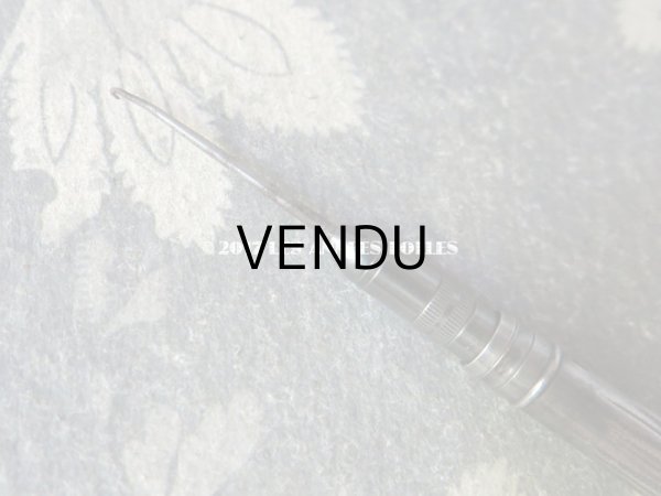 画像6: アンティーク 箱入り 帯用 シルバー製 クロシェ 編み針 ロカイユ装飾 (6)