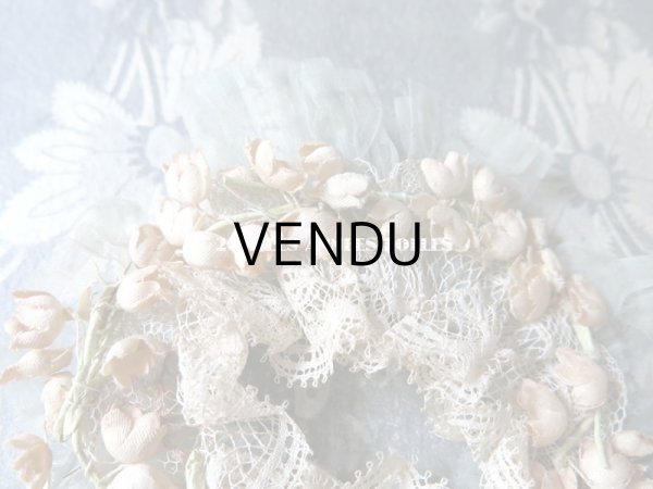 画像3: アンティーク ドール用 帽子飾り 鈴蘭のコサージュ (3)